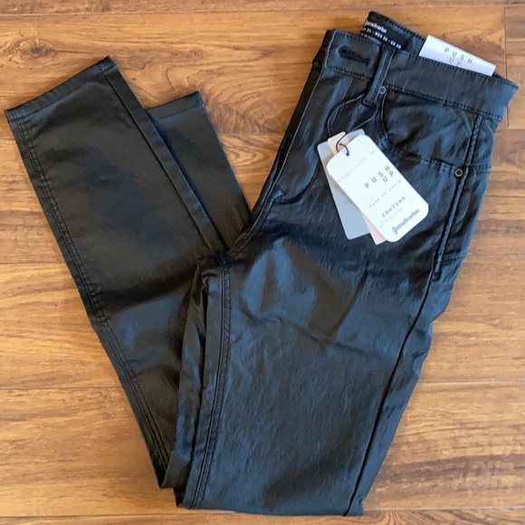 stradivarius | Jeans | Asos Stradivarius Black Push Up Coating Jeans |  Poshmark